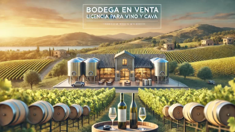 Bodega tradicional en venta entre viñedos, con licencia para producir vino y cava.
